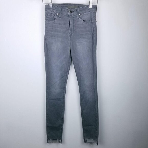 Joe's Jeans 25 gray High rise skinny jeans‎ step hem - Picture 1 of 11